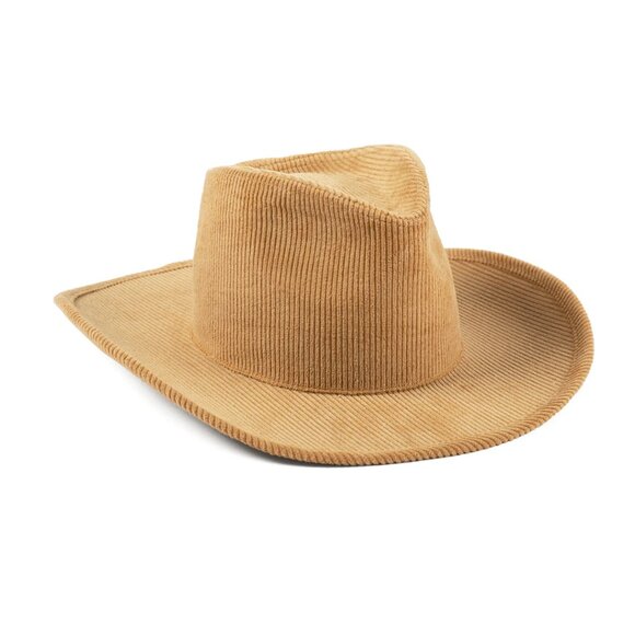 NWT Lack Of Color Sandy Corduroy Cowboy Hat In Tan Wide Brim Dipped Crown - Picture 2 of 11